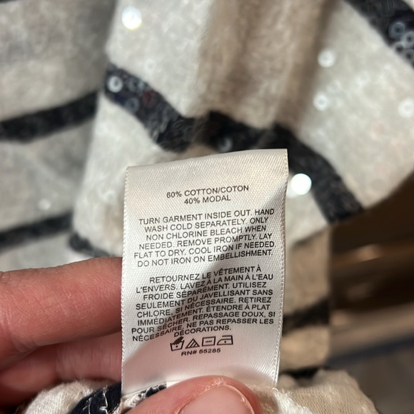 Striped sequins T-Shirt. Express XL. - Picture 5 of 6